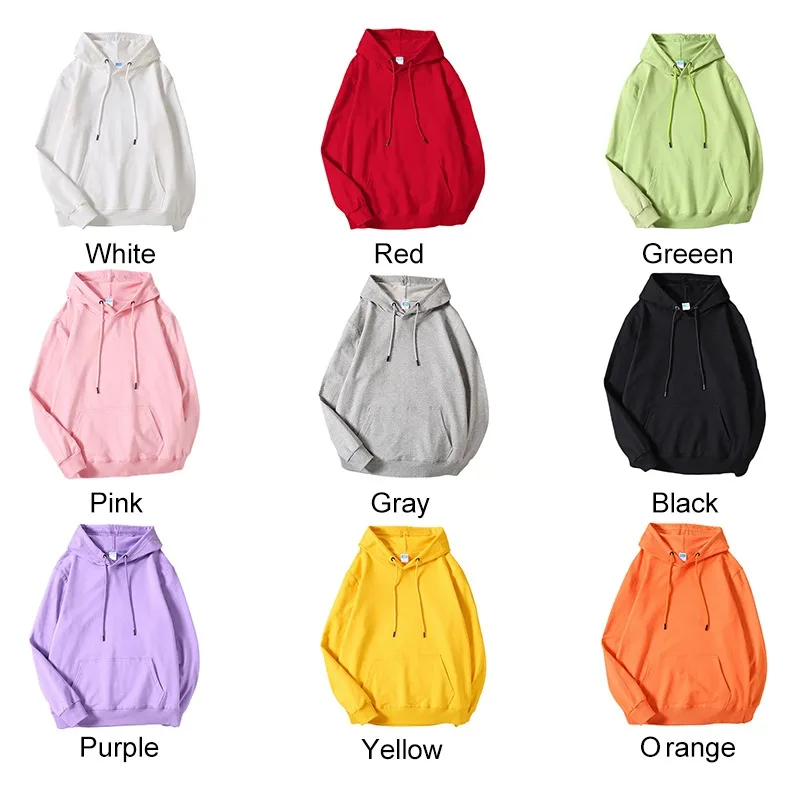  Мужская толстовка с капюшоном на заказ из 100% хлопка пуловер без рисунка большого размера простые толстовки xxxxl