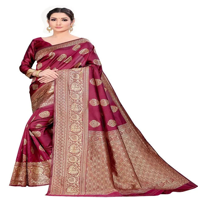 Дизайнерское сари, тяжелый JEQUARD ZARI, дизайнерская мягкая ткань, сари с блузкой из Индии, Сурат, Гуджарат, одежда, сари