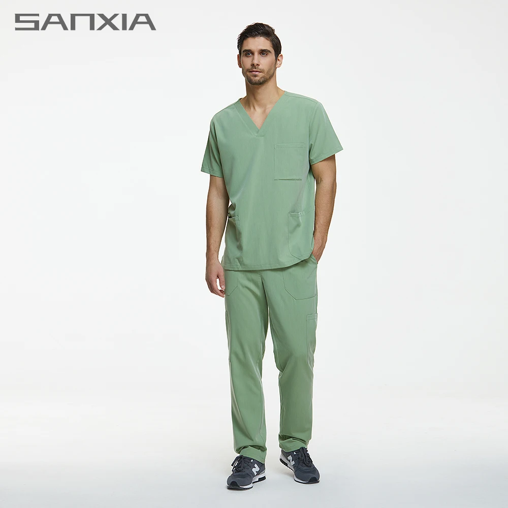 Medical Outfits For Doctors Clinic Doctor Uniforms Scrub Sets Short Sleeve Hospital Scrubs