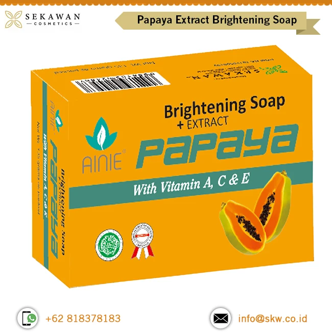 
Best Skin Whitening Papaya Extract Brightening Soap for Sale 