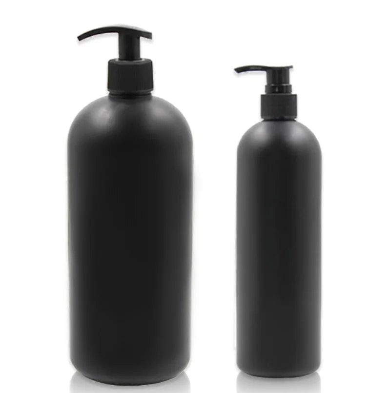 300 мл 500 мл 1000 мл пустые пластиковые бутылки для лосьона из полиэтилена высокой плотности цилиндрические пластиковые бутылки для шампуня Пустые контейнеры для ухода за кожей