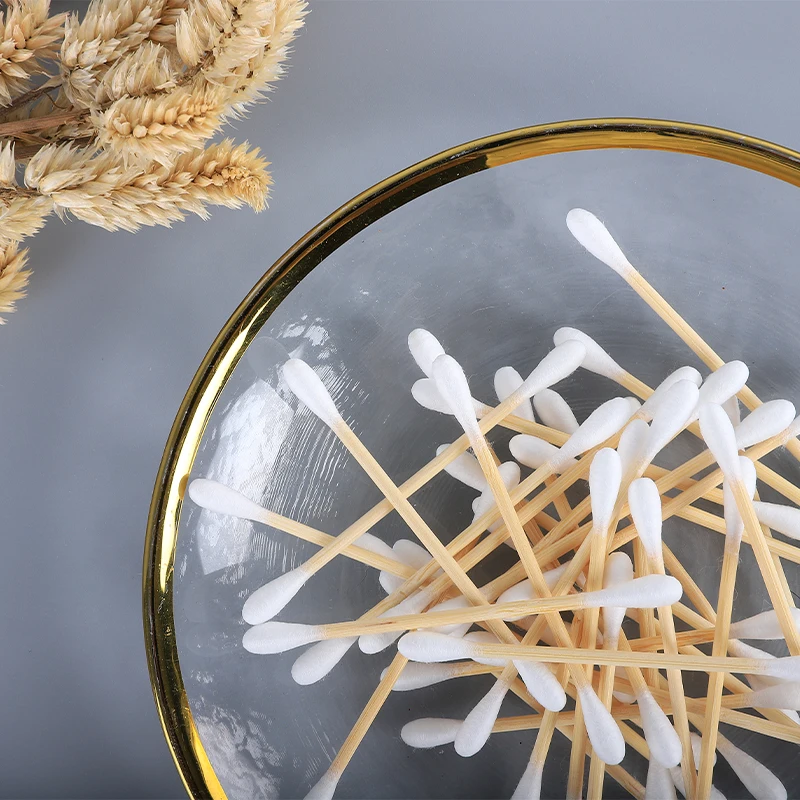 
200pcs/Pack Bamboo Cotton Buds Cotton Swabs Ear Cleaning Bamboo Sticks Makeup Health Tools Cotonete 