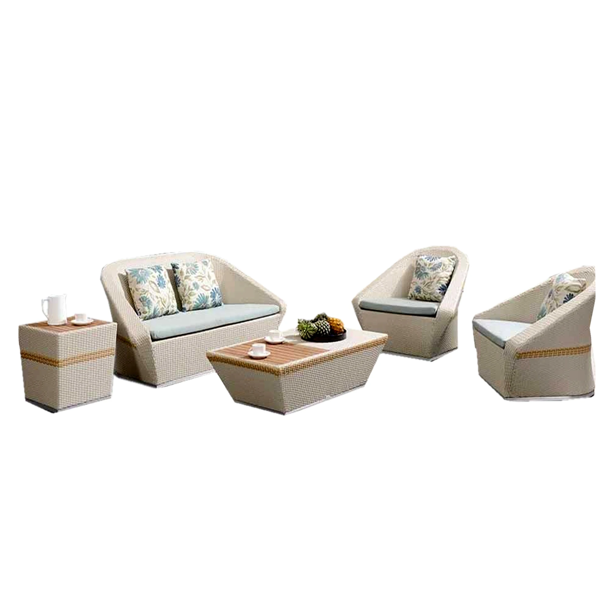 new arrival rattan patio sofa sets good quality powder coated aluminium handmade frame garden outdoor sofa sets