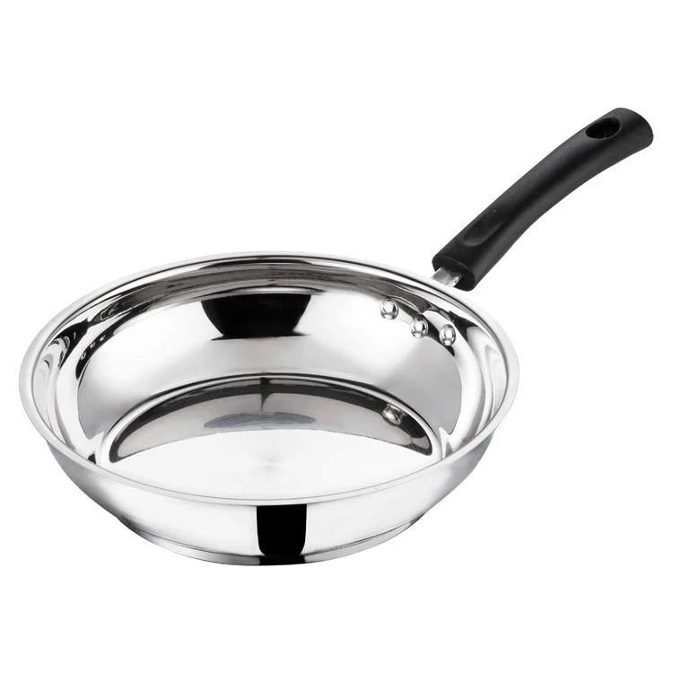 High Quality Durable Stainless Steel Non Stick Frying Pan Stainless Steel Stainless Steel Fry Pan With Lid For Sale