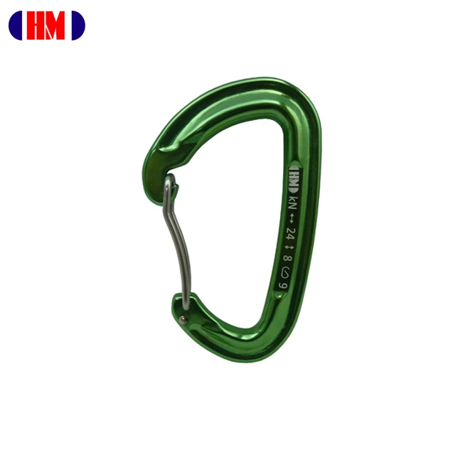 24KN Wire Gate Mountain Climbing Carabiner Made Of Aluminum