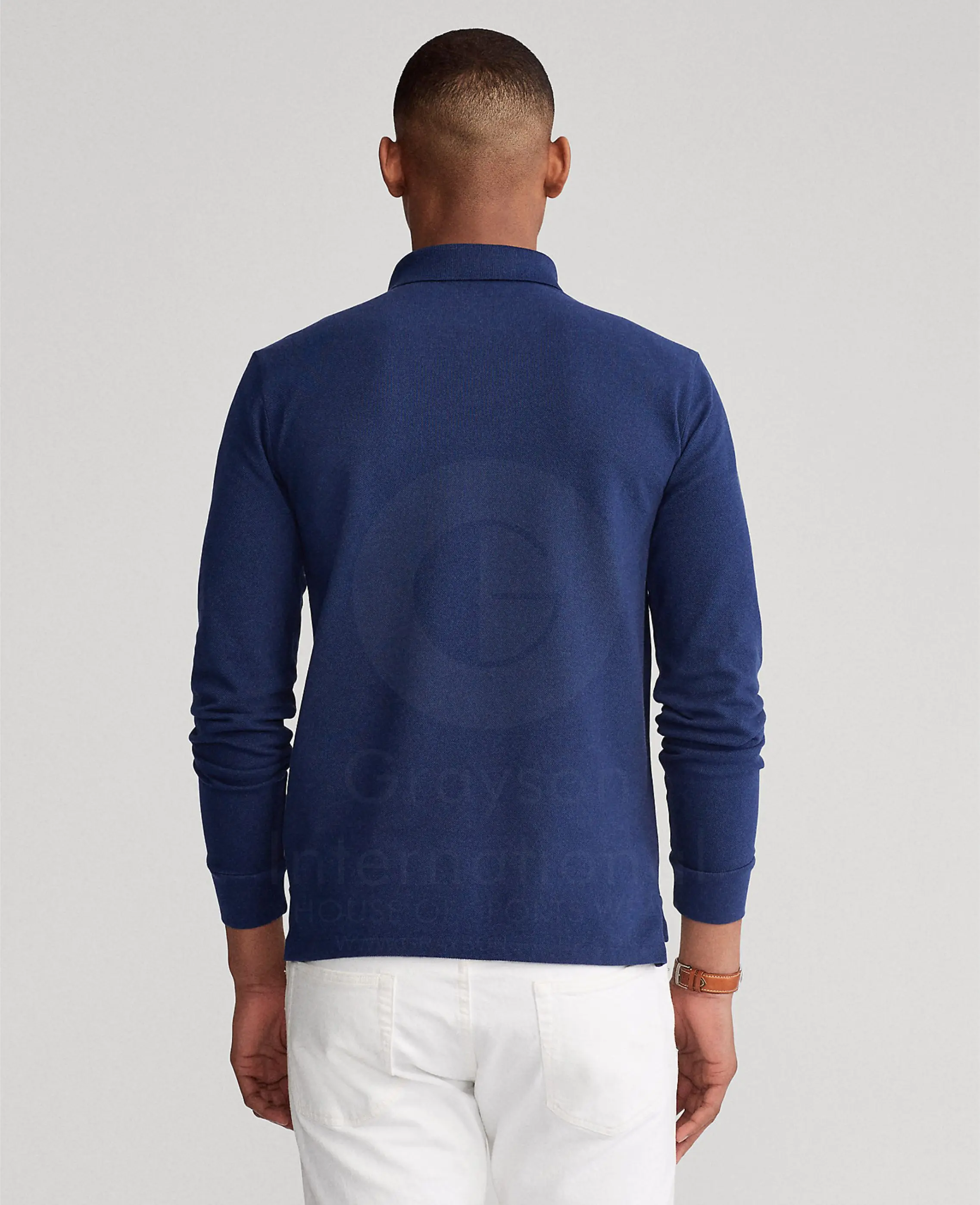 Новинка 2021 стильные мужские рубашки-поло из 100% хлопка с длинным рукавом индивидуальным логотипом оптовая продажа высокое качество от Grayson International