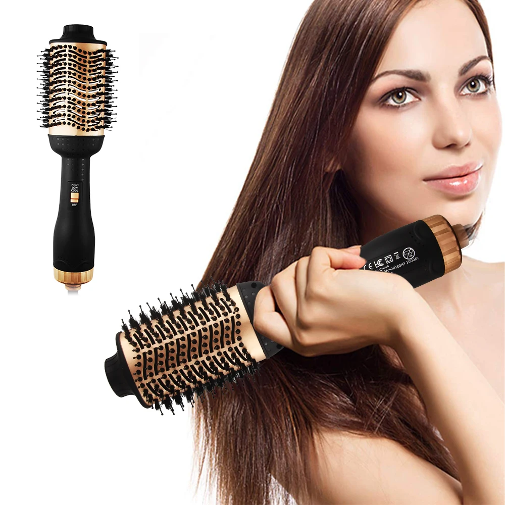 CE Approval Professional Hair Curler 2024 Hot Air Brush Styler One Step Hair Dryer And Volumizer Hot Cold Hair Brush Dryer Comb