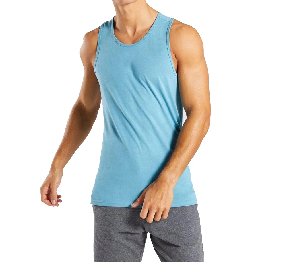 
Sky Blue Superb Quality Tank Top For Men Use Bodybuilding Gym Tank Top Hot Selling Active Wear Running Singlet 