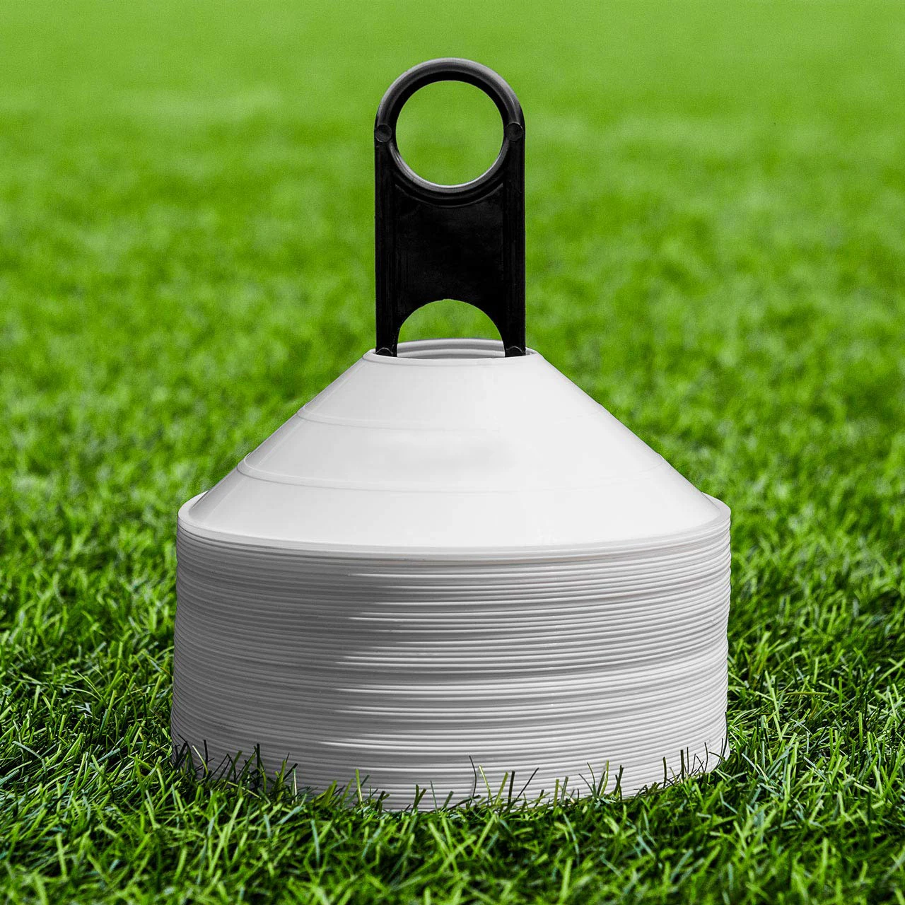 Soccer Disc Cone - Set of 50 2 Inch Multicolor Agility Cones Field Marker Cones with Holder and Mesh Bag