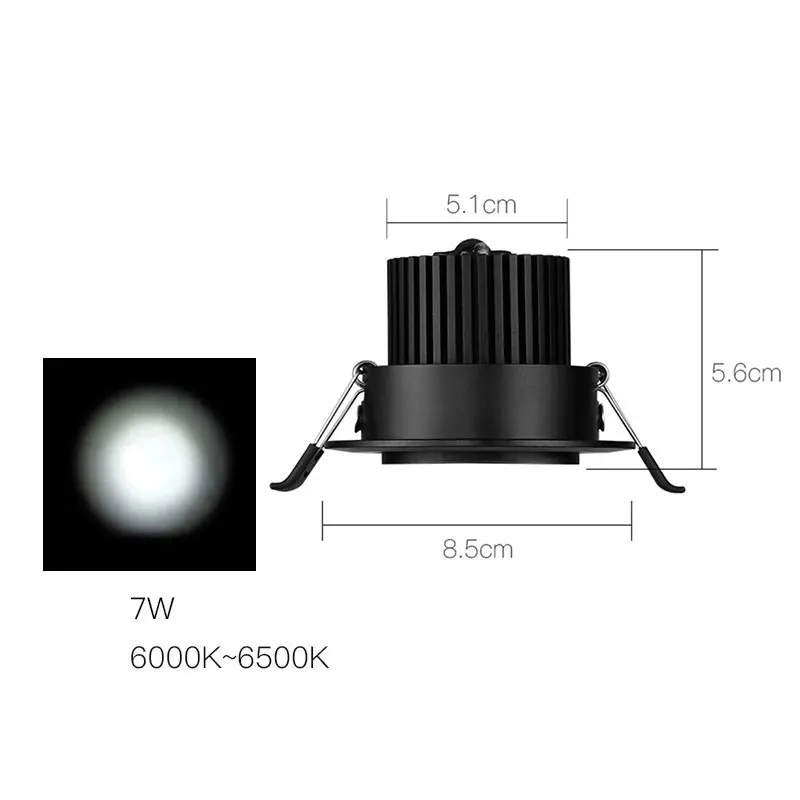 
Remote control Anti glare dimmable focusable adjustable 7W 9W 12W LED down light for hotel Restaurant lighting 