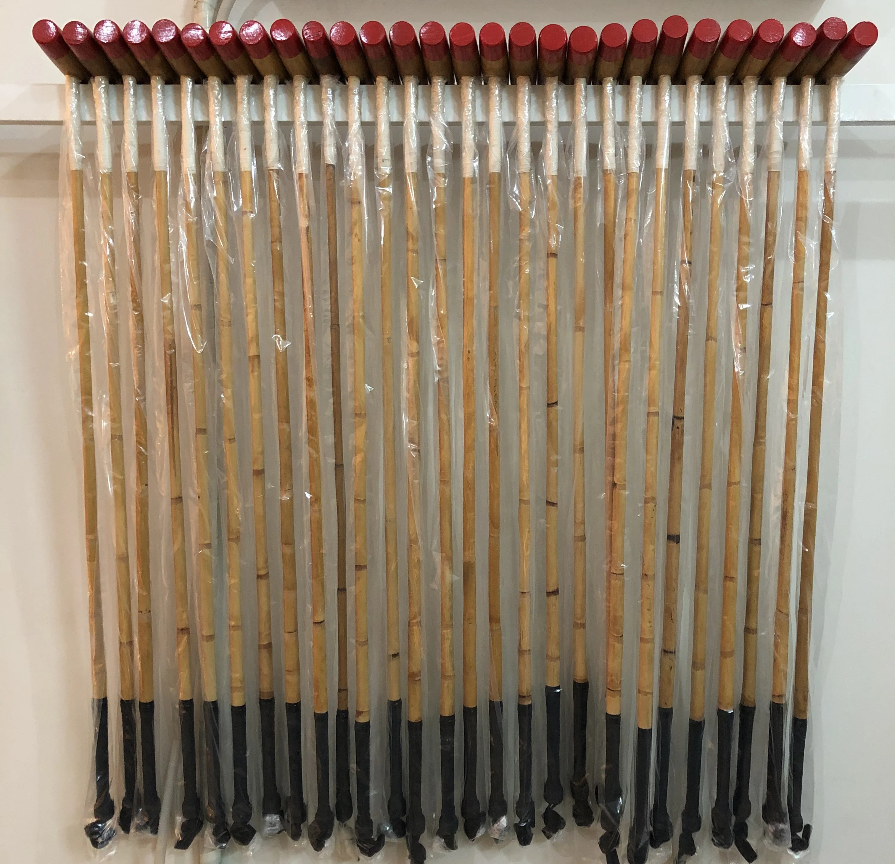 Geoffrey | Professional Version | Root Cane Polo Mallet Stick Tapered Shaft with 4/5 Knots