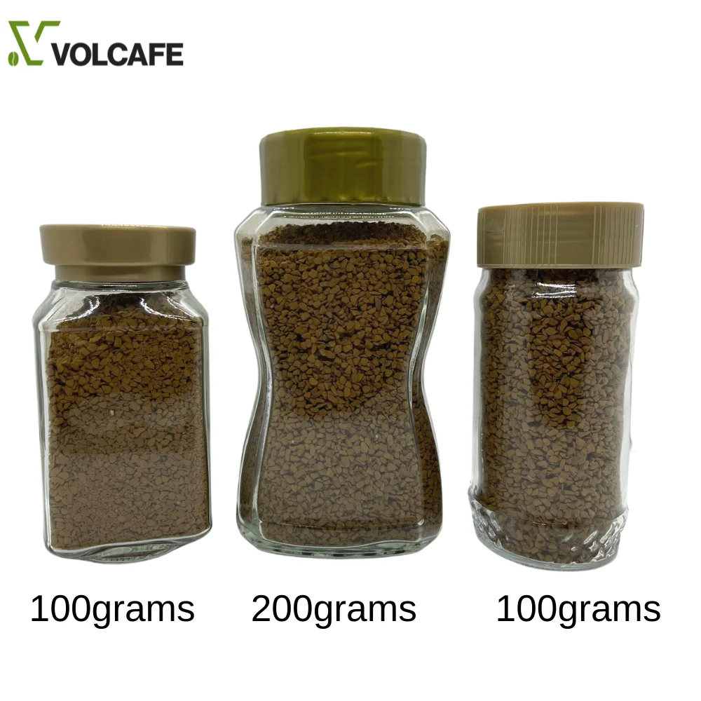  Лучший кофе поставляемый Volcafe Blend of Robusta & Arabica good body freeze сушеный стеклянная банка фирменная упаковка