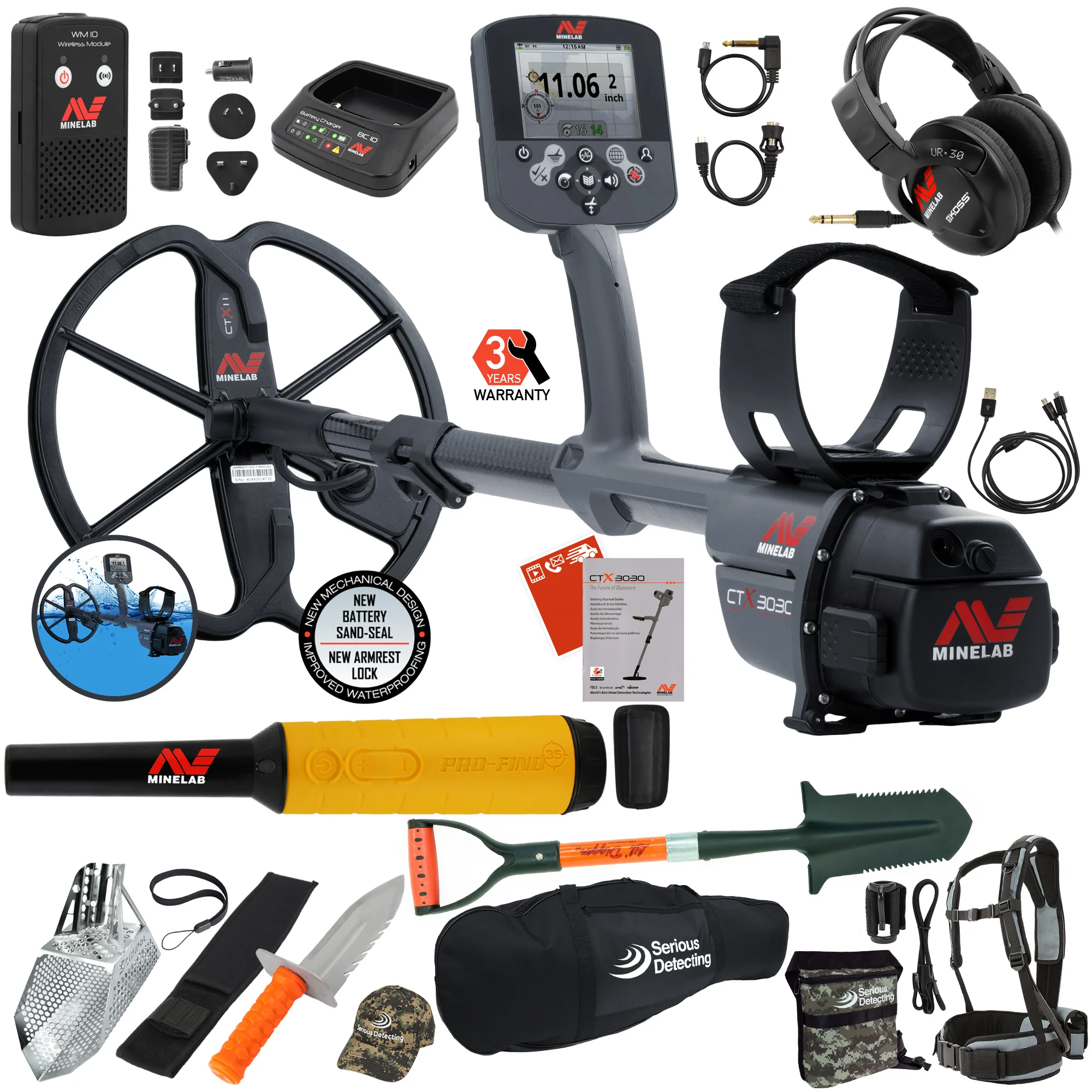 
Original New!!!...Minelabs SDC 2300 GPZ 7000 All Terrain Gold Metal Detector with SDC Waterproof 