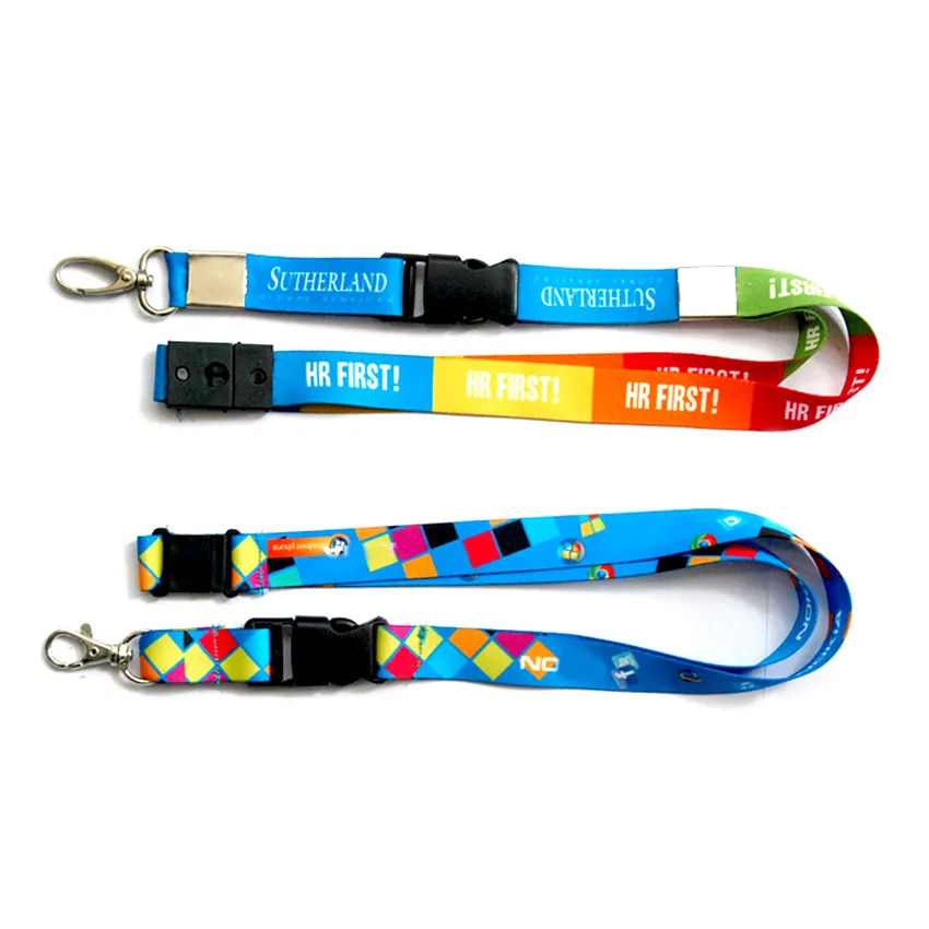 good price yoyo id badge reel card holder dye sublimated silk screen printing lanyards