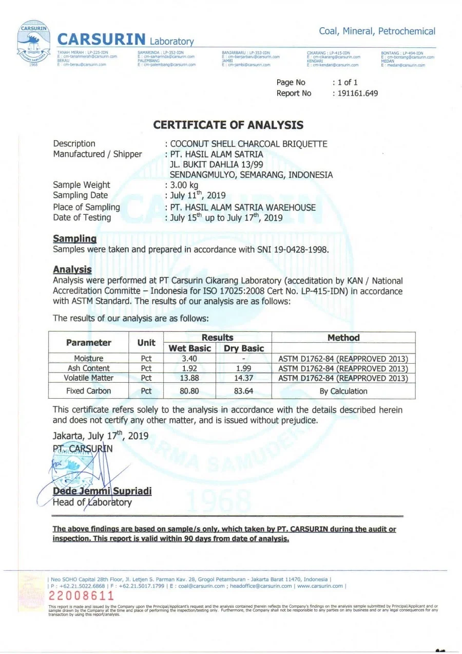  Индонезийский уголь класса А + с кокосовой скорлупой для кальяна