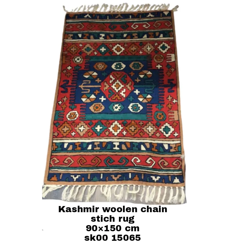 World Famous Traditional Kashmir Woolen chain stich Carpets and Rugs Hand made high quality rugs