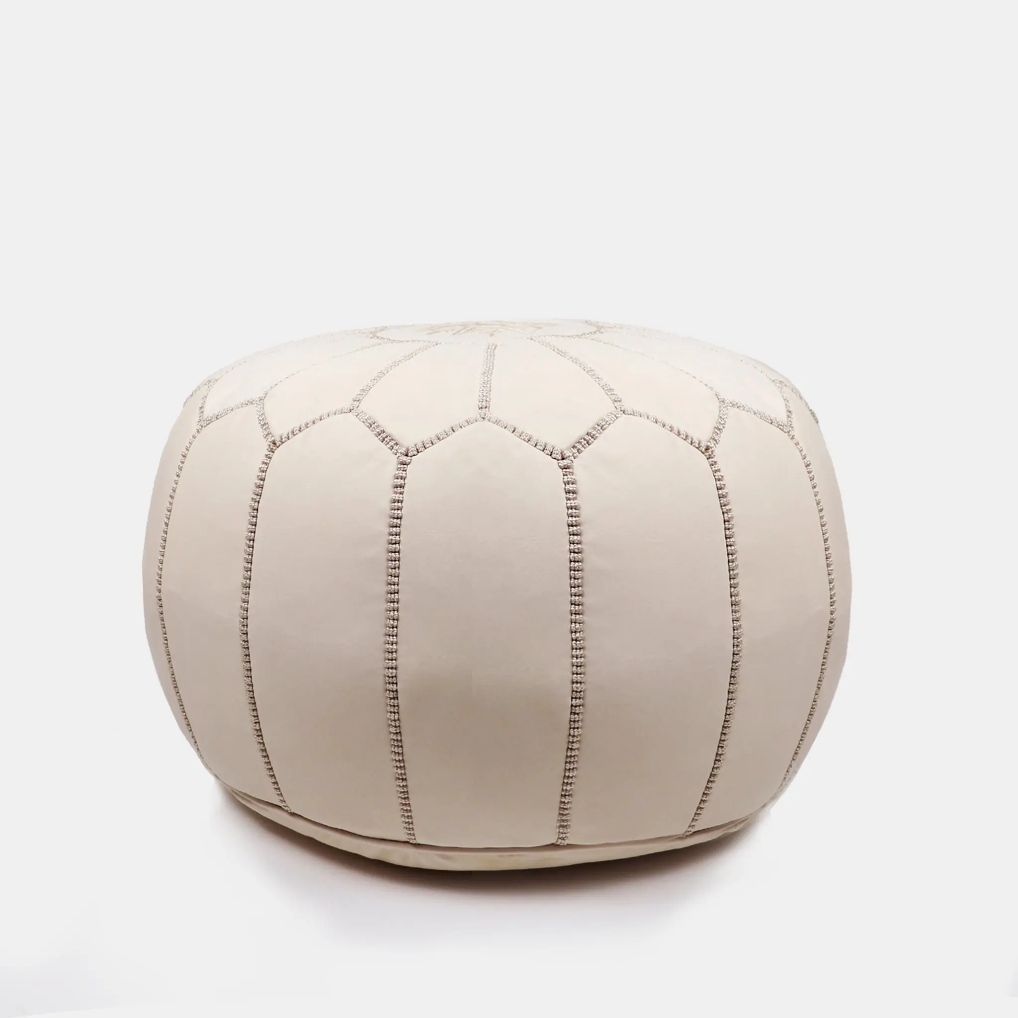 Ottoman Footrest Low Seat Around The Coffee Table Pouf Natural Handcrafted California Handmade Leather Living Room Furniture