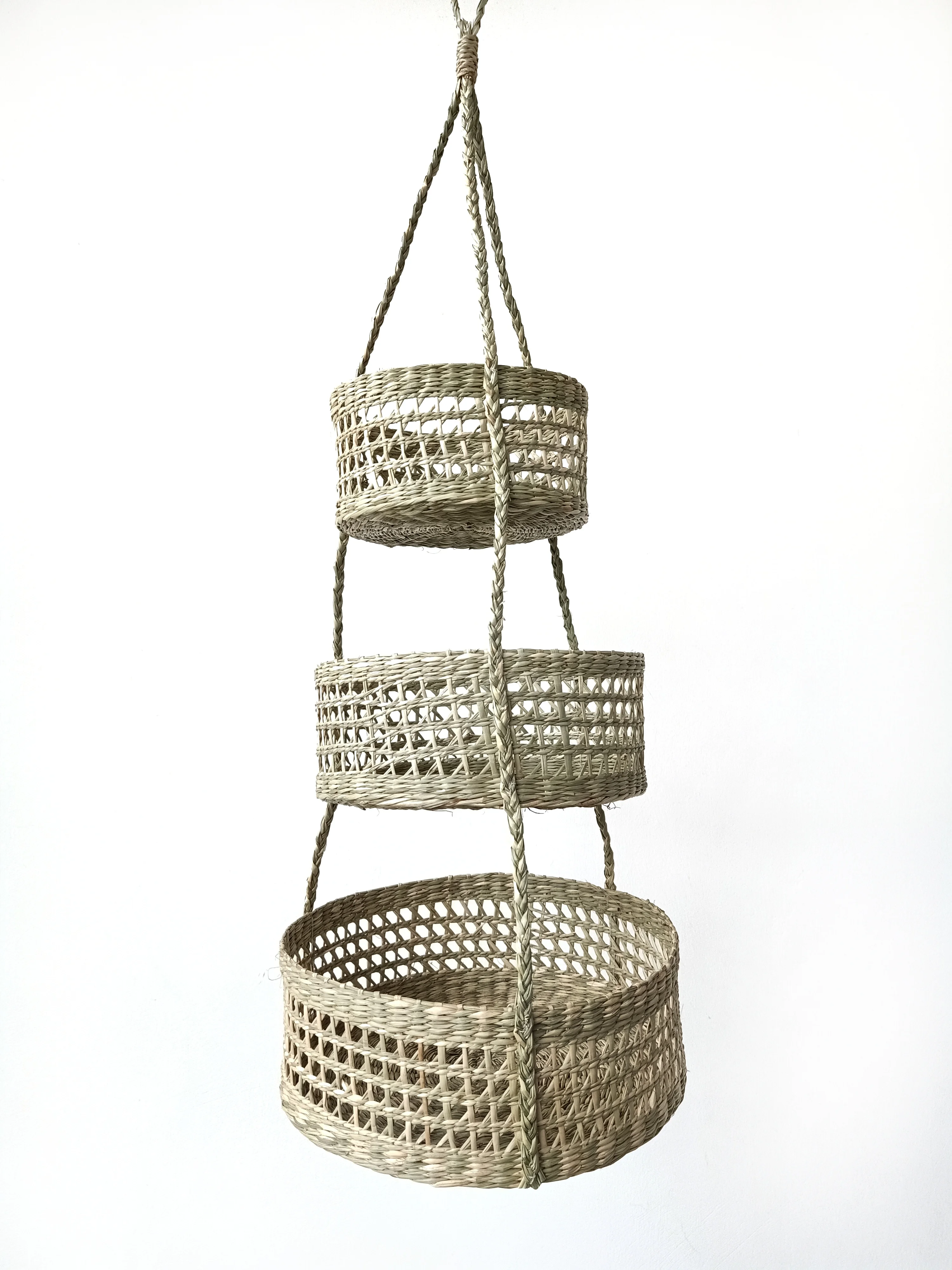  Современная трехслойная корзина для хранения морских водорослей украшения ручная работа во Вьетнаме