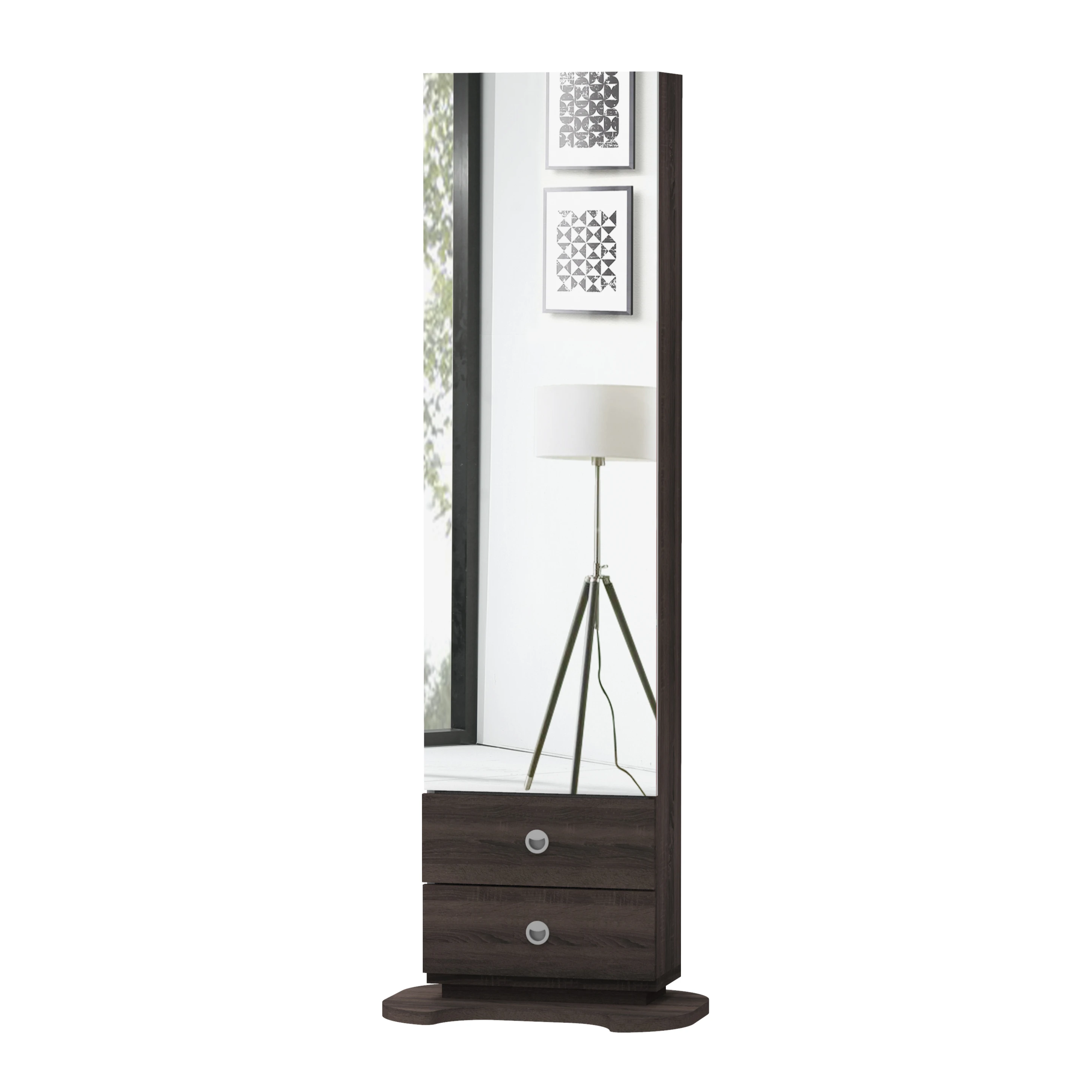 Malaysia-Made 1510 Dressing Table with Full-Length Wooden Mirror Modern Design for Home Hotel Laundry Use