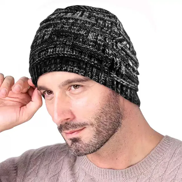 2024 New Model Unisex Winter Wool Knitted Beanie Hat Soft Warm High Quality Knit Plain Beanies