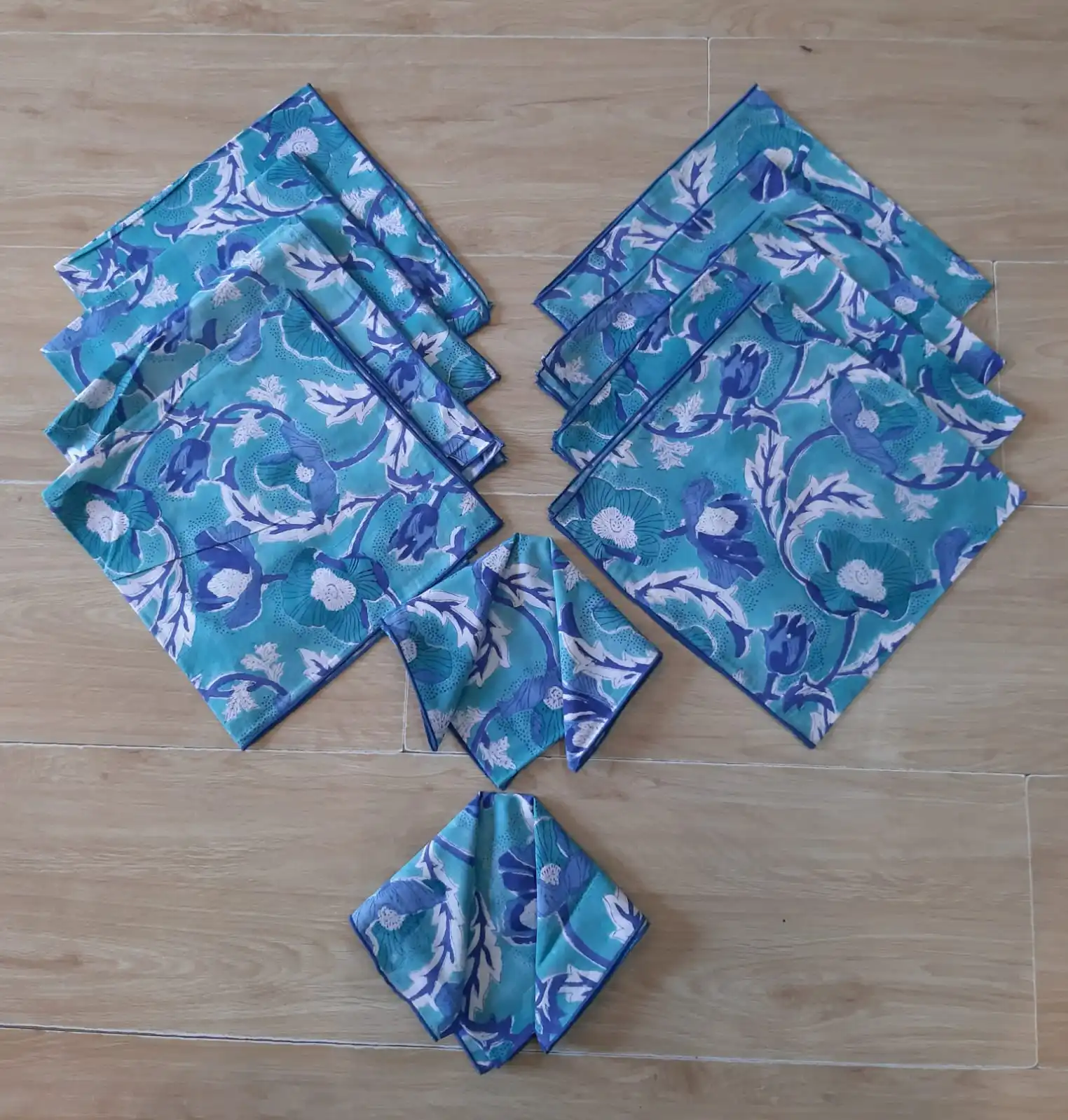 Handmade Colorful Hand Block Printed Napkins for Home, Kitchen, Dining Room, Holiday Table Cloth Napkins Face Cover Napkin