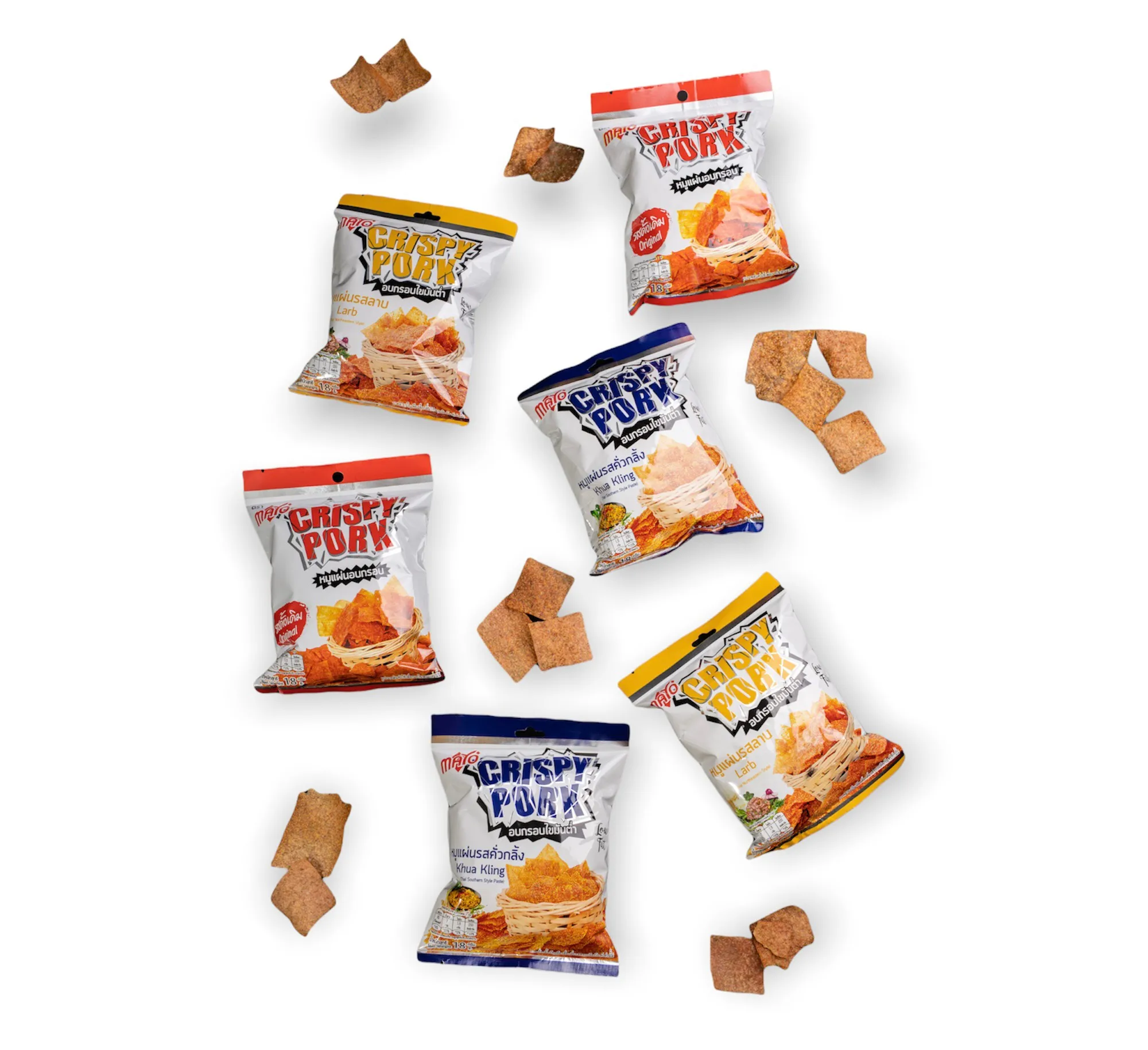 Whole Sale Crispy Pork Larb Flavor  Snack From Thailand