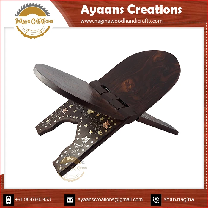 Sheesham Wood Made Superior Quality Holy Book Stand With Customized Designs And Sizes Available