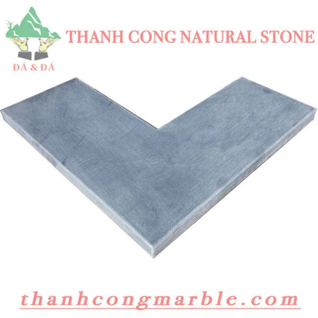 Bluestone Swimming Pool Tiles - Light Grey Limestone - Pool Copping Sandblasted Surface Stone