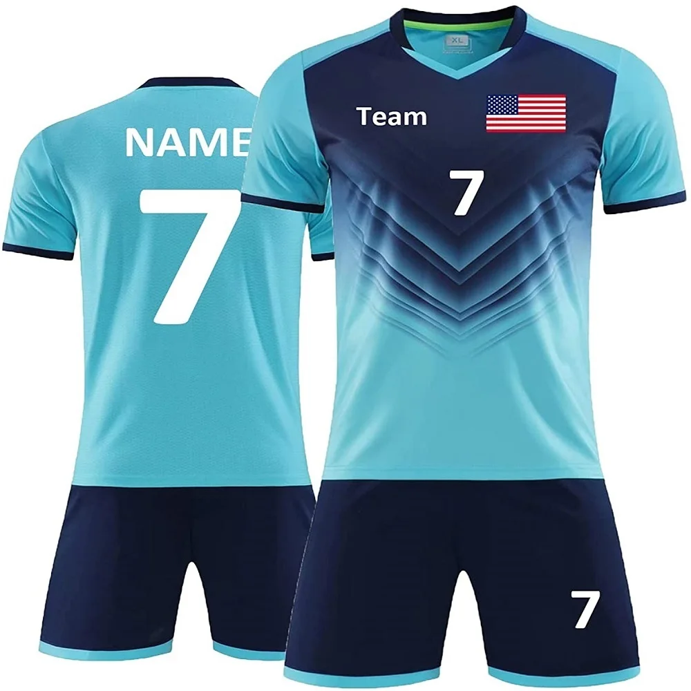 Custom Soccer Uniform Full Sublimation Printing Soccer Jerseys Club Team Football Training Uniform Suit Soccer Uniform For Men