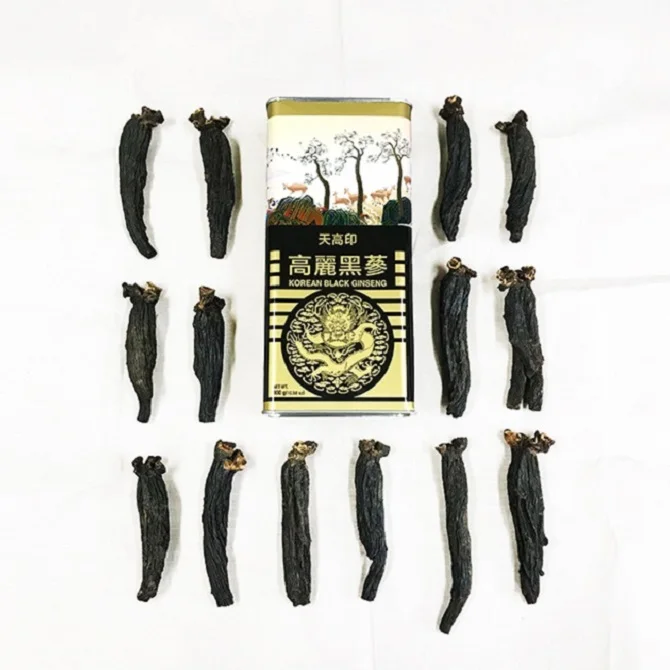 
[Cheongo] Excellent grade of Korean canned dried Panax black ginseng roots 6 years 300g (under 10 roots) 