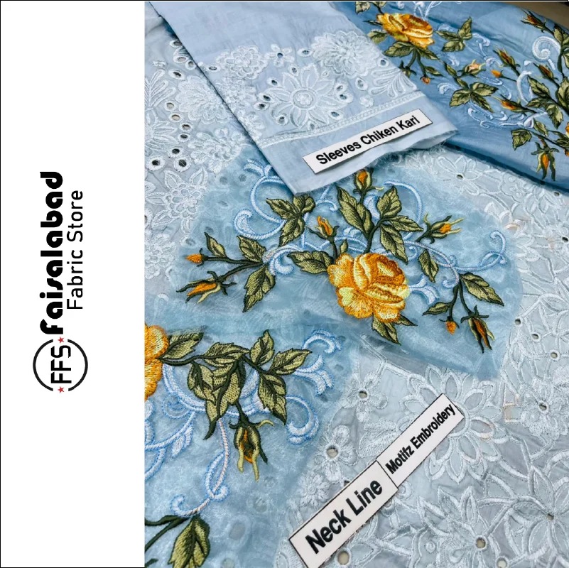 Новинка вышитые пакистанские дизайнерские костюмы chikankari kurti для газона с цифровым чистым бамбуком дупатта женщин