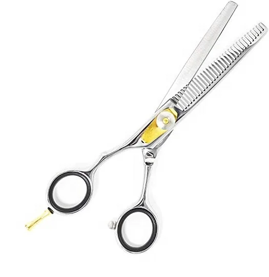 Professional Barber Salon Hair Shears with Adjustable Tension Screw for Haircut Styling, Japanese 440C Stainless Steel Razor Edg