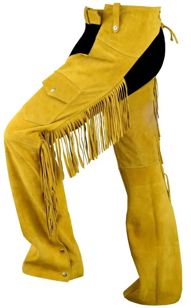 Leather set cowboy fashion cloth chaps Jacket gloves-high quality low price
