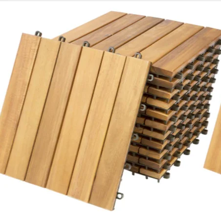 6 SLATS ACACIA WOODEN FLOORING WITH NATURAL WOOD AND SMOOTH SURFACE FOR US AND EU MARKETS