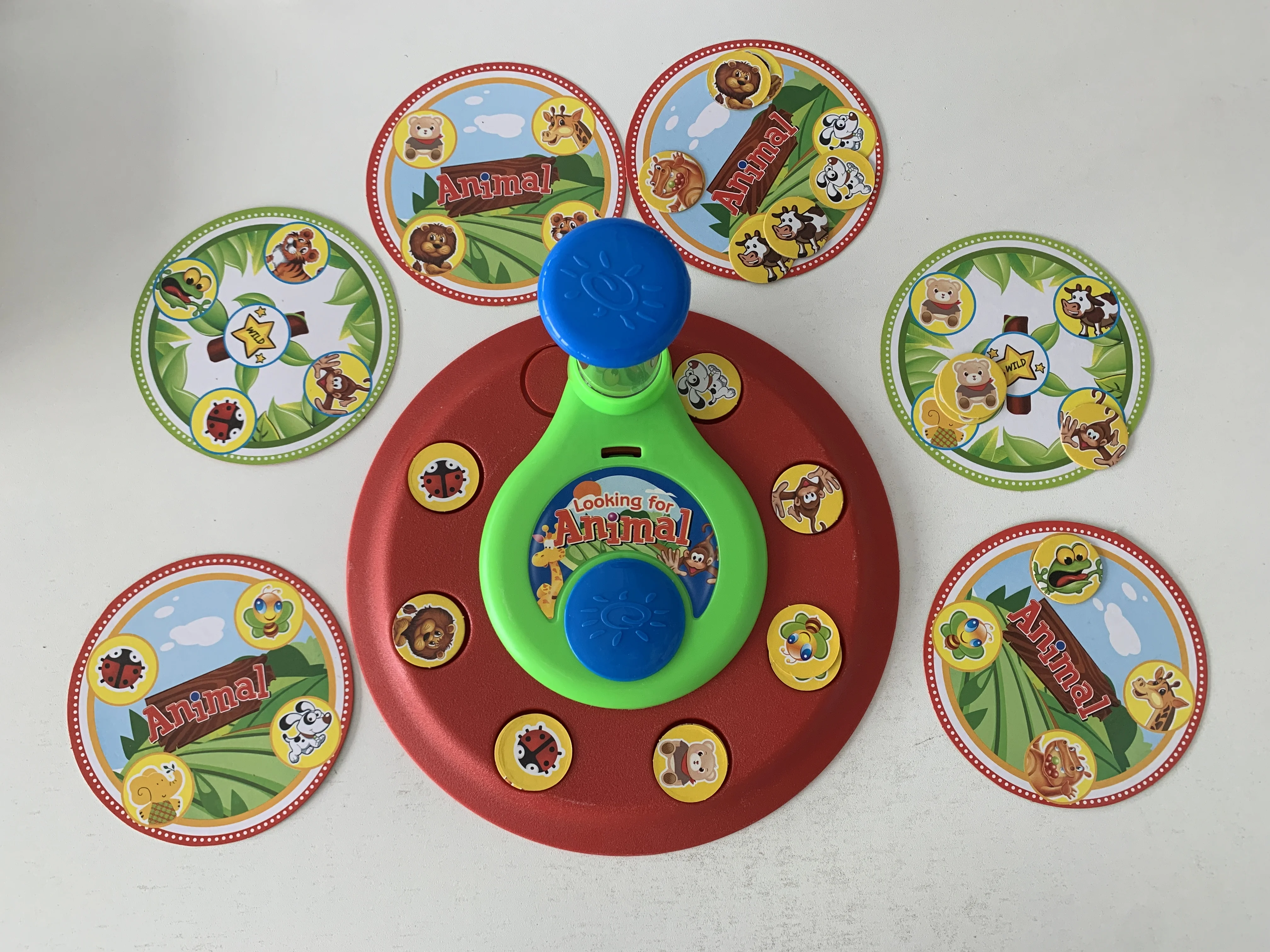 YIWU ALLAHINE Preschool Multiplayer Desktop Games Rotating Board Game Funny Snack Attack Looking Animal Game