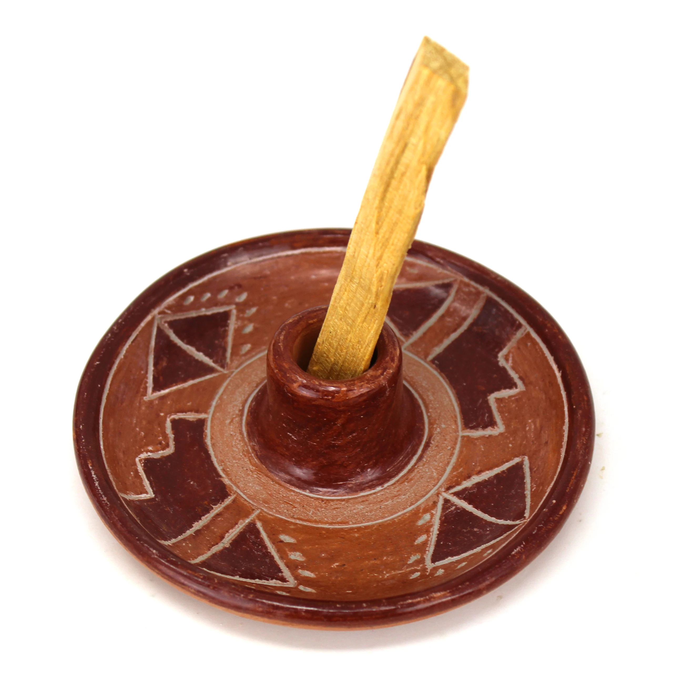 Держатель для палочек Palo Santa, мочика из терракотовой ткани, пальо-Санто, ручная работа эквадорских ремесленников, в комплект входят 1 Пало Санто