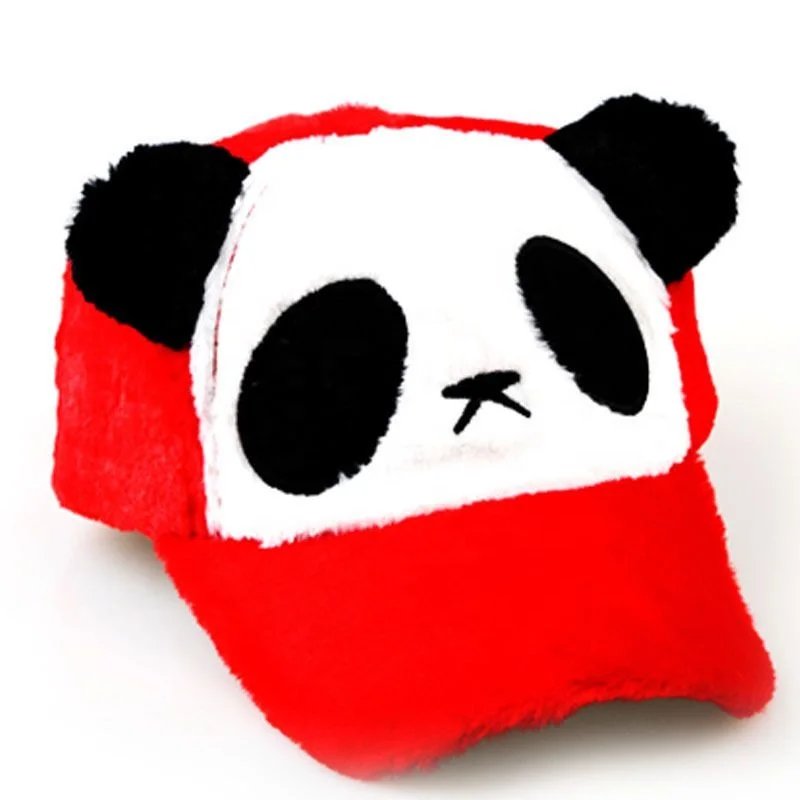 Factory direct sales plush panda parent-child cap cute animal cartoon baseball cap wholesale warm autumn and winter cap