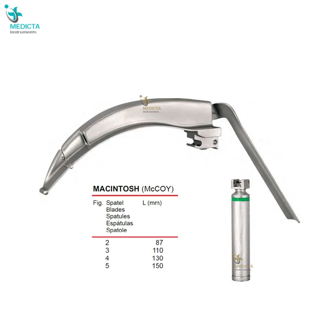 Flexible McCoy Laryngoscope Fiber Optic