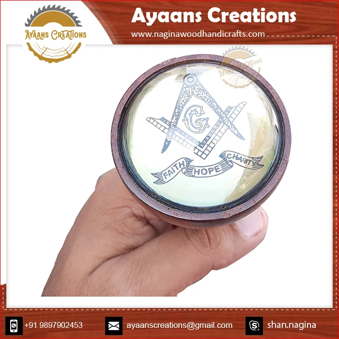 Luxury handcrafted Wooden Made Decorative Walking Sticks Silver Accented Joint Masonic Walking Stick by AYAANS CREATIONS