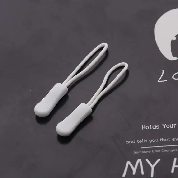 Custom big Embossed 3D Logo Garment PVC kids Zipper pullers lock