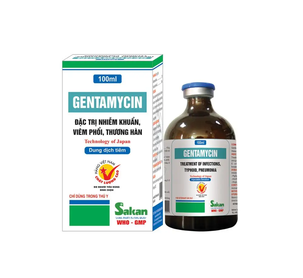 GEN-TA-MY-CIN 100ml Gen-ta-my-cin sulfate 10% an-ti-bio-tics in-jec-tion for poultry cattle