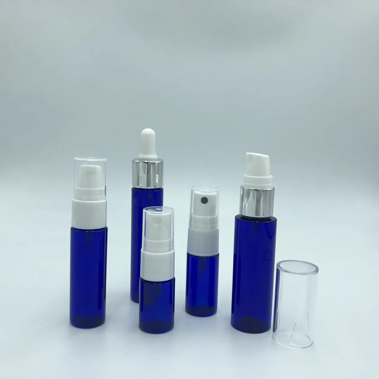 PETG pump sprayer bottle Plastic blue essence Bottle