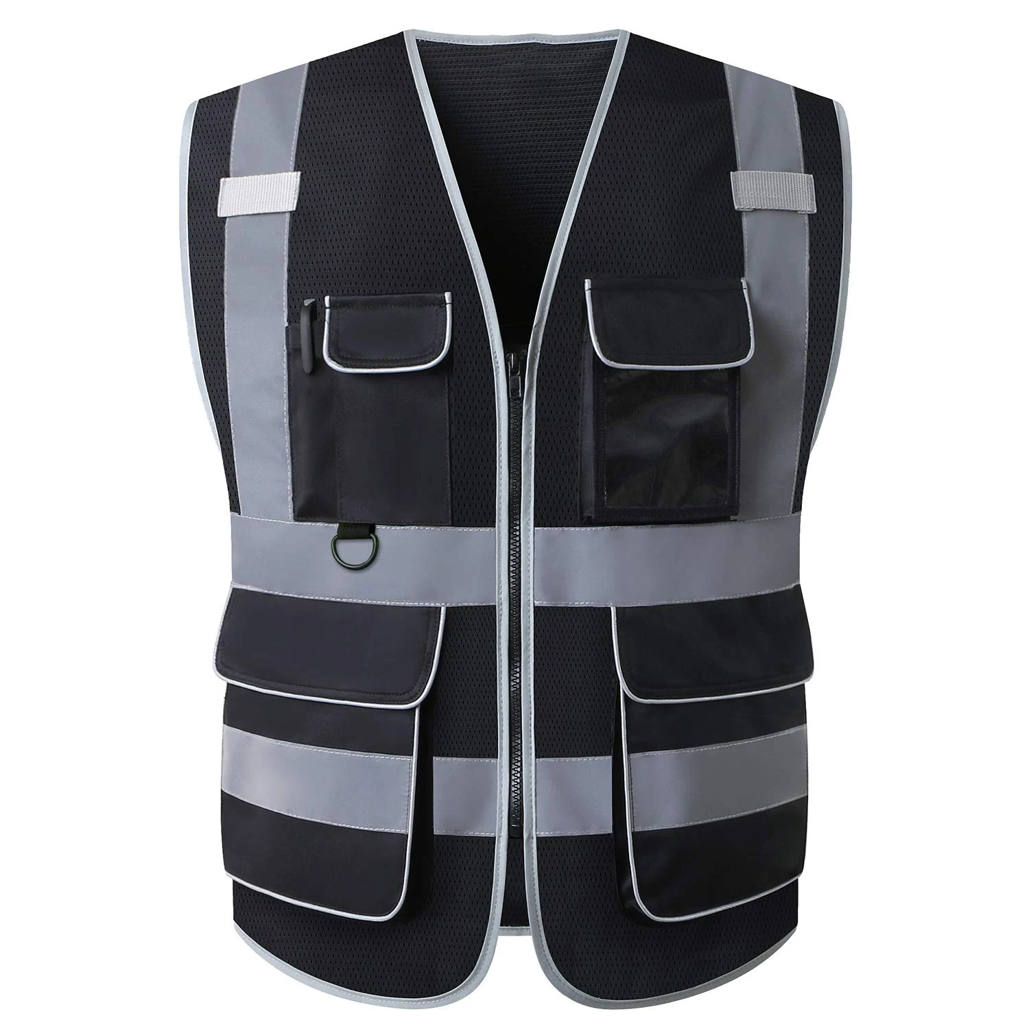 
Safety Vest Protective Workwear 5 Pockets With Reflective Strips Outdoor Work Vest 
