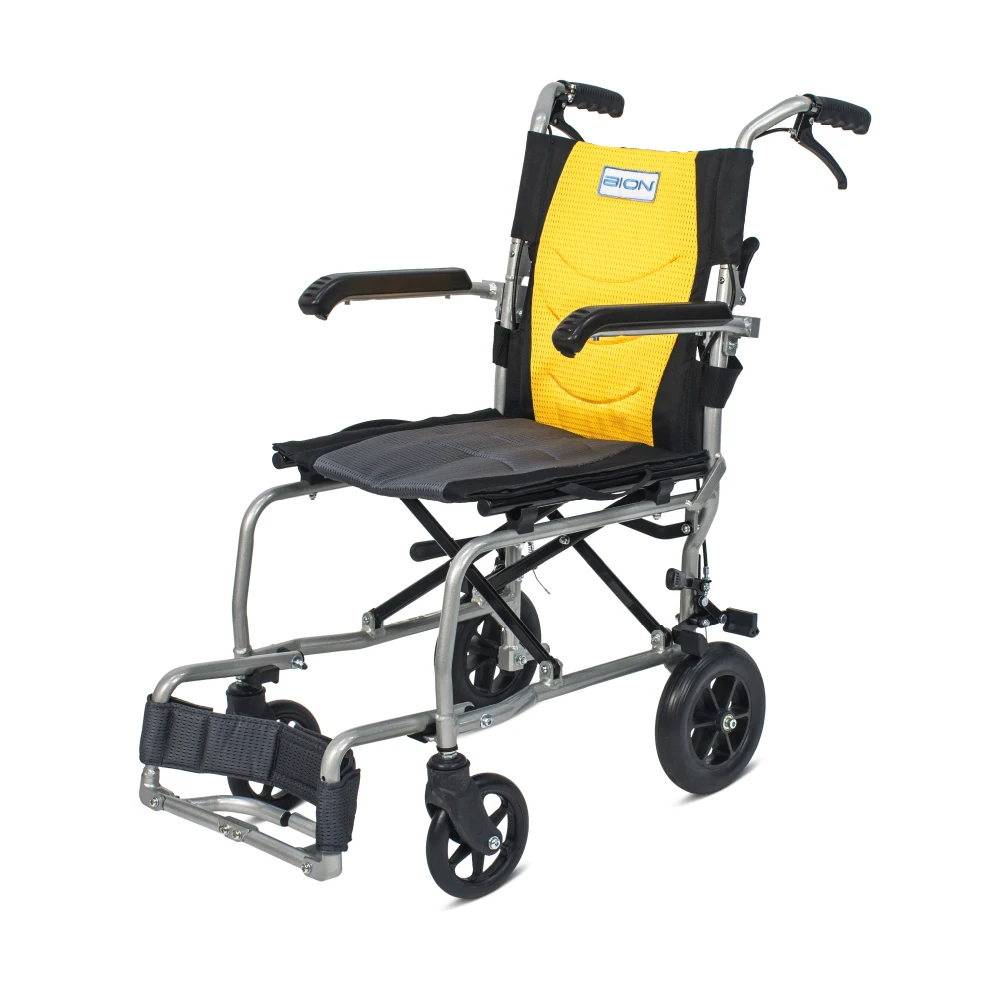 BION  Traveller Elite Compact Manual Wheelchair Lightweight Travelling Folding from Singapore for Elderly Aluminium Flip-up SG