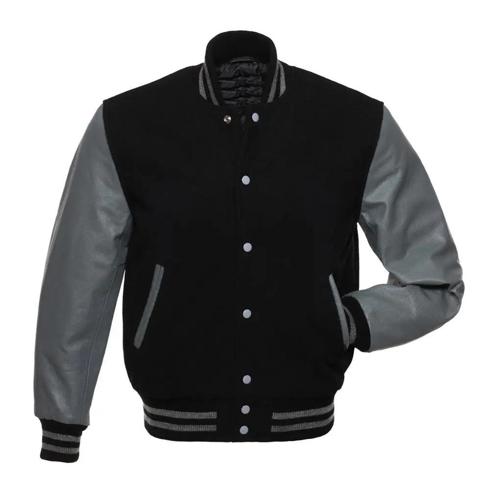 varisty jackets winter wool material collared jackets for men soft and comfortable winter fashionable jackets