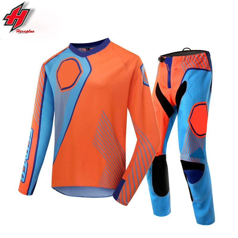 Motocross Jersey Pant Suit Gear Set, Motorcycle Racing Mountain Bike Riding Jersey + Pants mx pants jersey motocross suits
