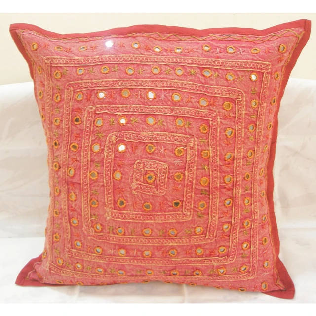 Индийская ручная вышивка печать наволочка цветочный дизайн хлопок Канта работа