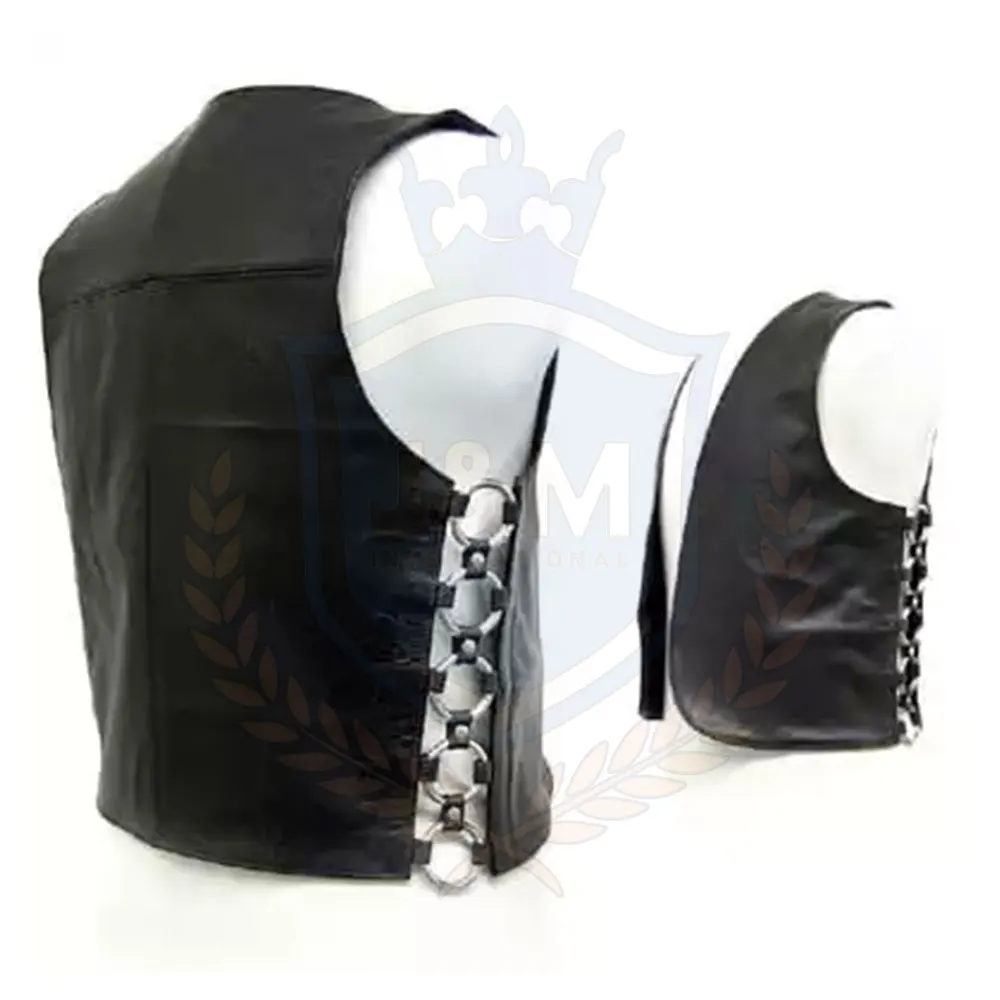 Мотоциклетный Байкерский мужской жилет из натуральной кожи без рукавов с индивидуальным логотипом кожаный 2021