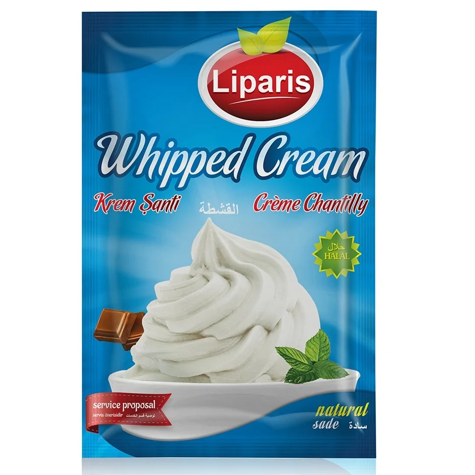 Whipped Cream Chantilly Powder Bag Packaging Cake High Vanilla Food Ingredient 10 % Max. Moisture White Powder