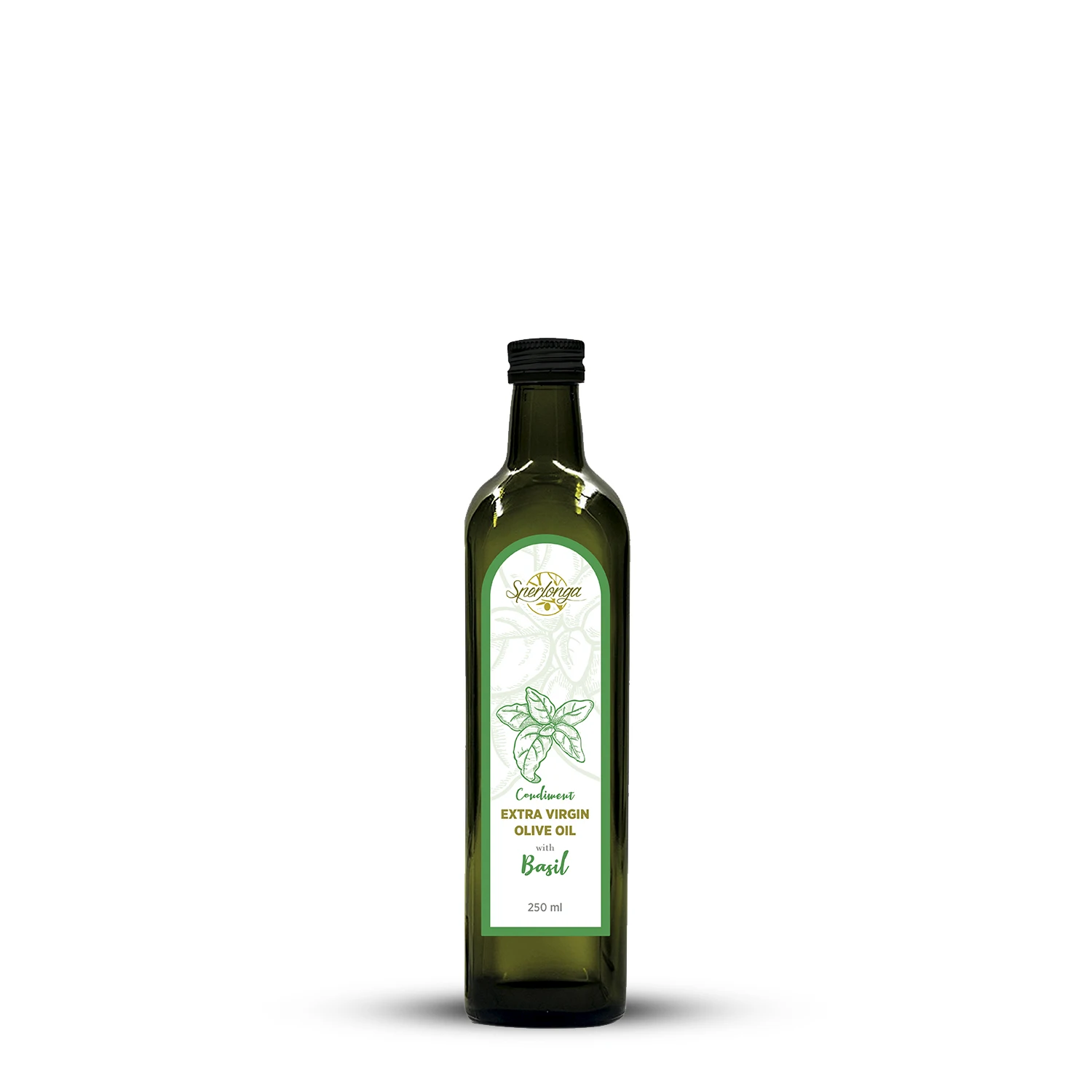 italian Basil Flavoured Extra Virgin olive oil 250 ML glass bottle